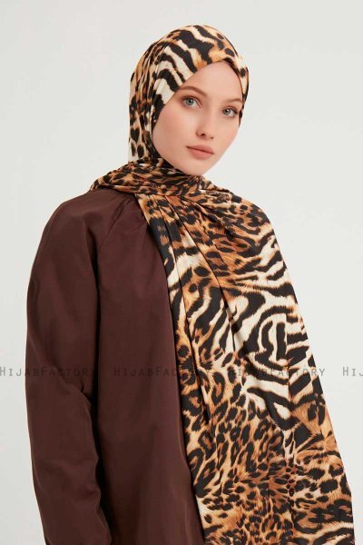 Ayten - Brun Mønstret Hijab