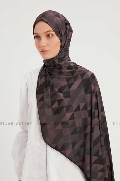 Banou - Lilla Mønstret Hijab