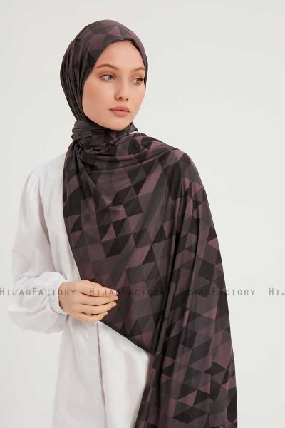 Banou - Lilla Mønstret Hijab