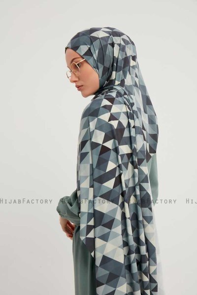 Banou - Indigo Mønstret Hijab