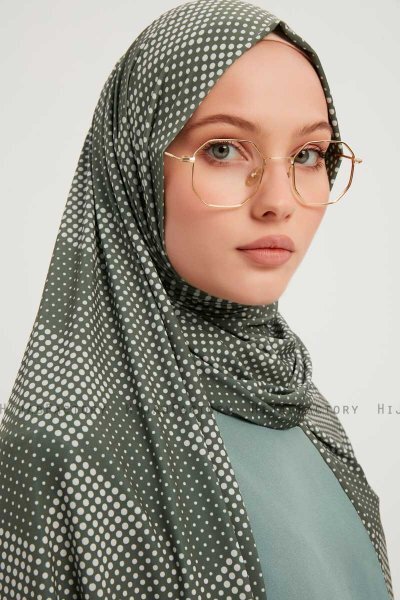 Nurgul - Grøn Mønstret Hijab