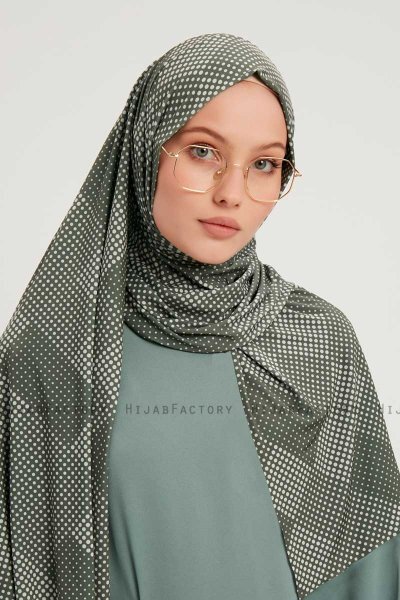 Nurgul - Grøn Mønstret Hijab