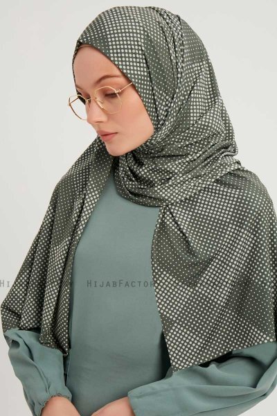 Nurgul - Grøn Mønstret Hijab