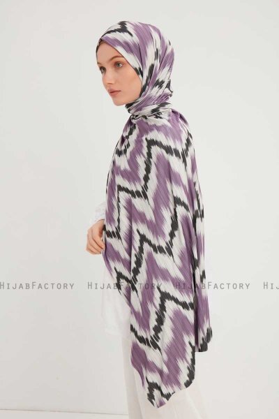 Tansu - Lilla Mønstret Hijab