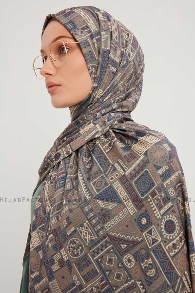 Gulya - Bordeaux Mønstret Hijab