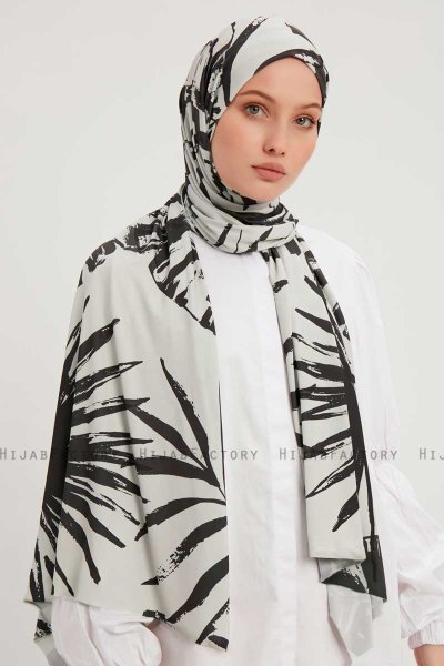 Ezmeray - Anthracite Mønstret Hijab