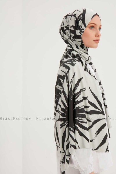 Ezmeray - Anthracite Mønstret Hijab