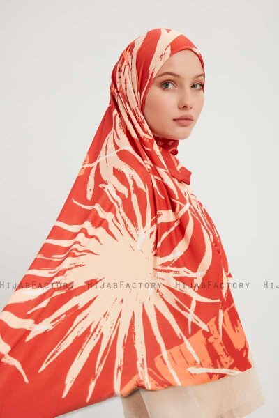 Ezmeray - Kanel Mønstret Hijab
