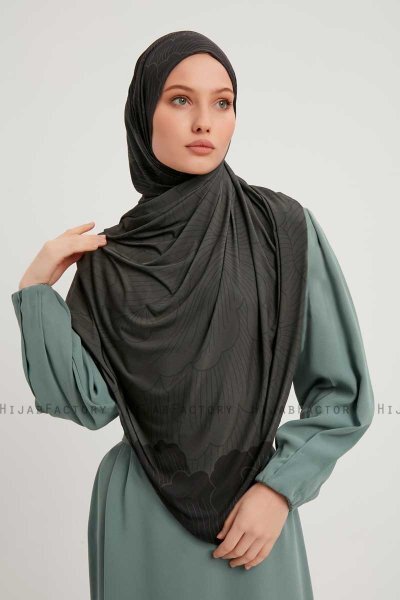 Fadime - Smoked Mønstret Hijab