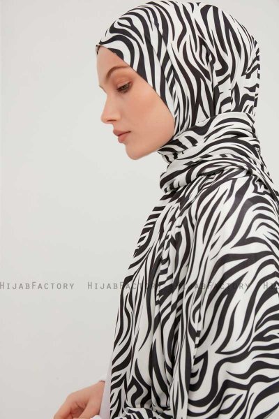 Hafiz - Sort Mønstret Hijab