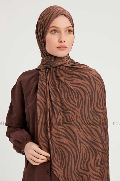 Hafiz - Kanel Mønstret Hijab