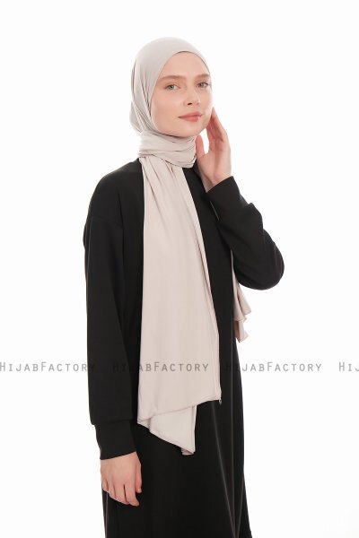 Farah - Lysegrå Jersey Hijab