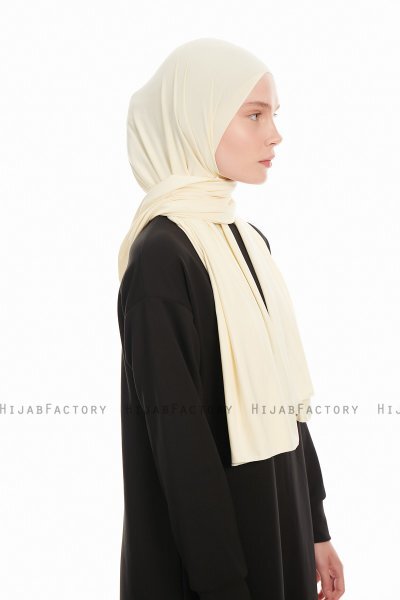 Farah - Creme Jersey Hijab