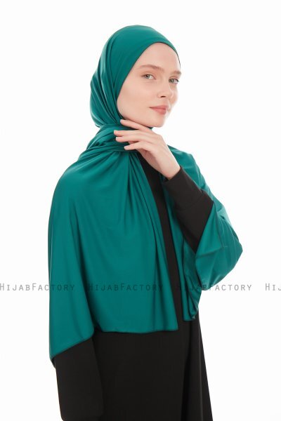 Farah - Mørkegrøn Jersey Hijab