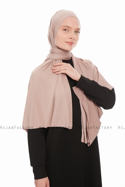 Farah - Taupe Jersey Hijab