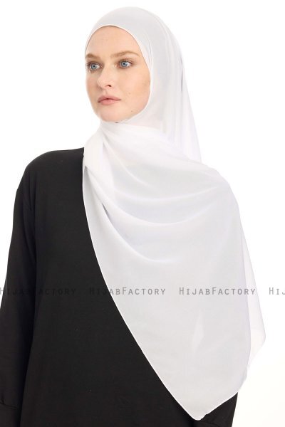 Chiffon Hijab - Hvid