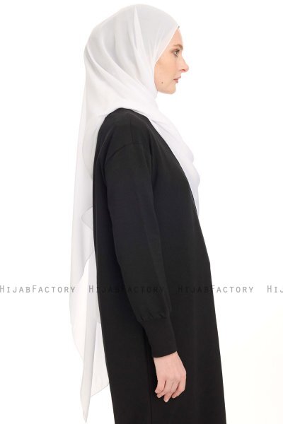 Chiffon Hijab - Hvid