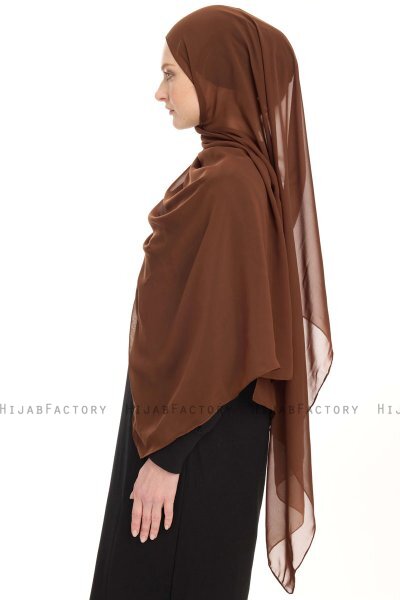Chiffon Hijab - Brun