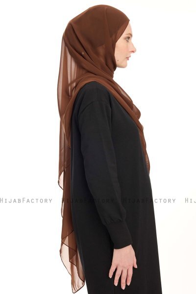 Chiffon Hijab - Brun