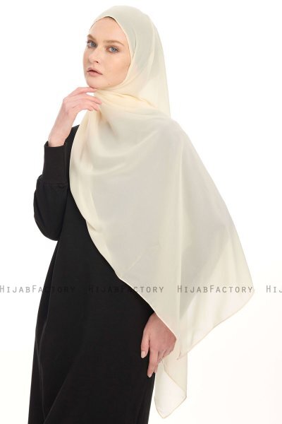 Chiffon Hijab - Lys Beige