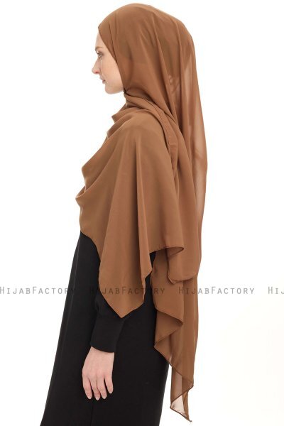 Chiffon Hijab - Lysebrun