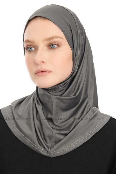 Yazmin - Mørkegrå Amira Hijab Ready To Wear