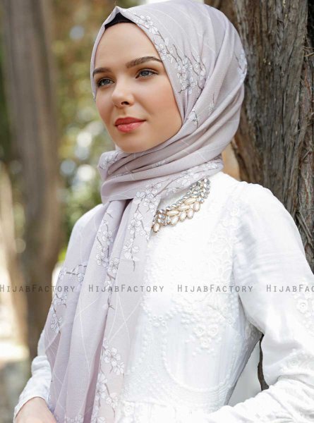 Abira - Gammelrosa Mønstrede Hijab - Sal Evi