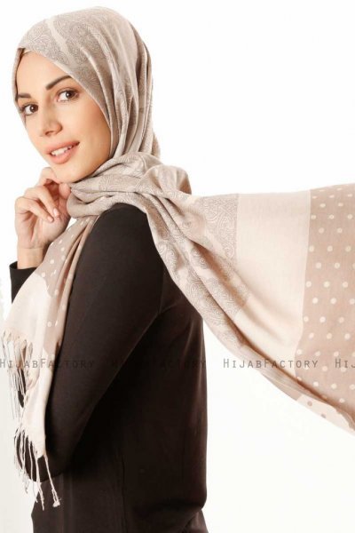 Alev - Beige Mønstred Hijab