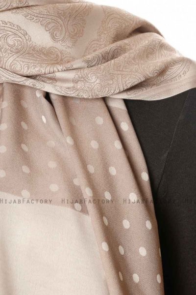 Alev - Beige Mønstred Hijab