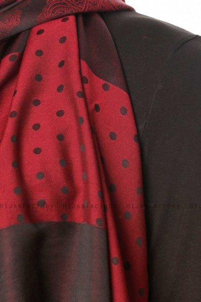 Alev - Bordeaux Mønstred Hijab