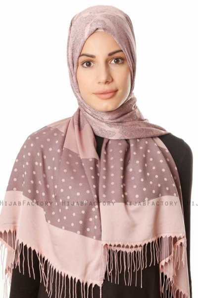 Alev - Gammelrosa Mønstred Hijab