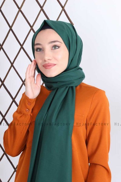 Alida - Mørkegrøn Bomuld Hijab - Mirach