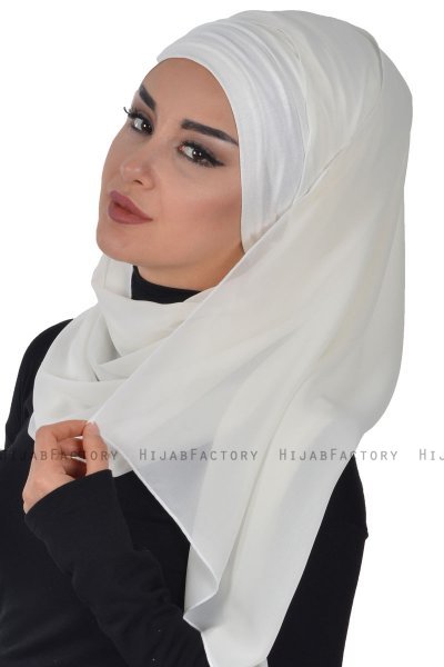 Alva - Creme Praktisk Hijab & Amta