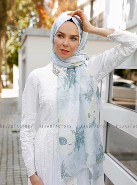 Alzira - Gul Bladmønster Hijab - Sal Evi