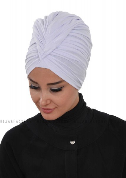 Amy - Hvid Bomuld Turban - Ayse Turban