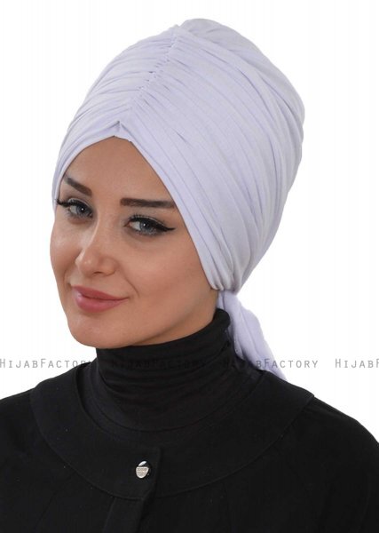 Amy - Hvid Bomuld Turban - Ayse Turban