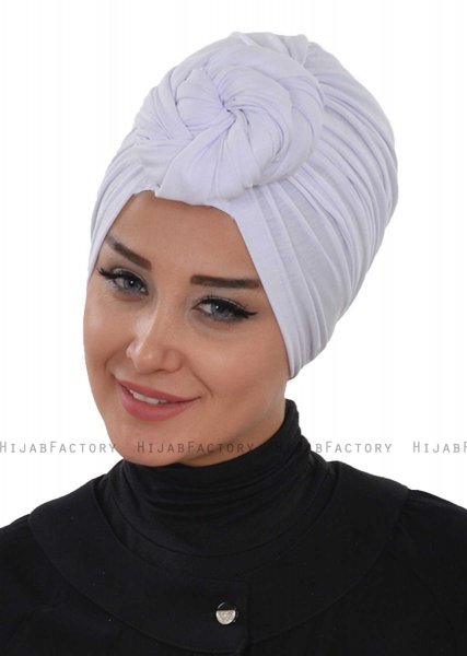 Amy - Hvid Bomuld Turban - Ayse Turban