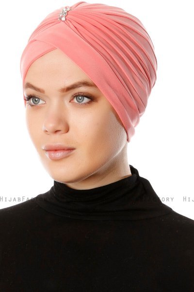 Arwa - Hindbærrød Crepe Chiffon Turban - Sehr-i Sal