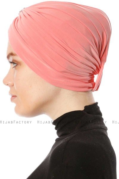 Arwa - Hindbærrød Crepe Chiffon Turban - Sehr-i Sal