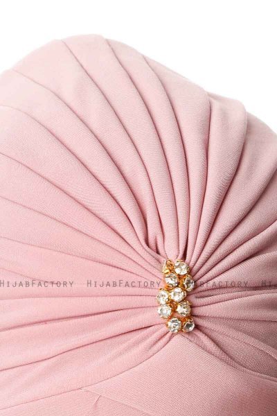 Arwa - Mørkrosa Crepe Chiffon Turban - Sehr-i Sal