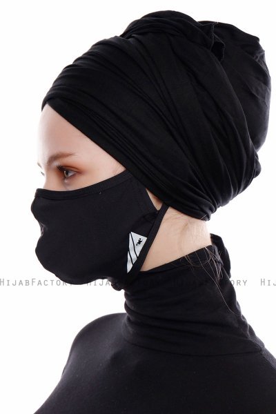 Asli - Sort Sport Ansigtsmaske / Ansigtsdækning