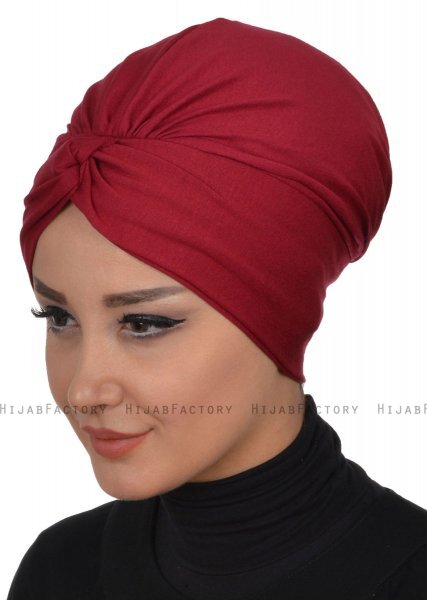 Astrid - Bordeaux Bomuld Turban - Ayse Turban