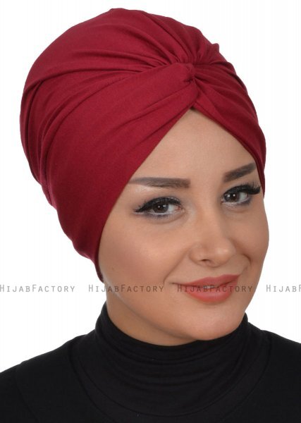 Astrid - Bordeaux Bomuld Turban - Ayse Turban