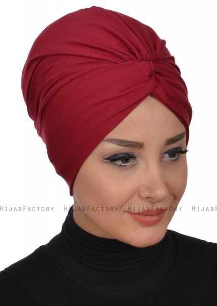 Astrid - Bordeaux Bomuld Turban - Ayse Turban