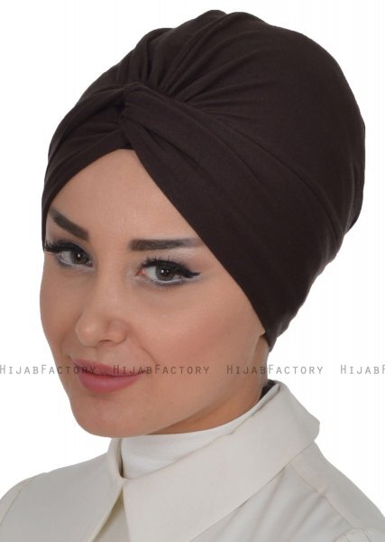 Astrid - Brun Bomuld Turban - Ayse Turban