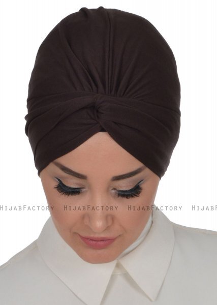 Astrid - Brun Bomuld Turban - Ayse Turban