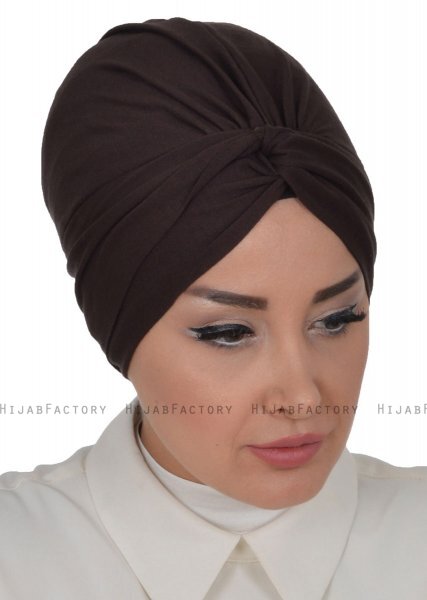 Astrid - Brun Bomuld Turban - Ayse Turban