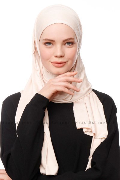 Asya - Lys Beige Praktisk Viskos Hijab