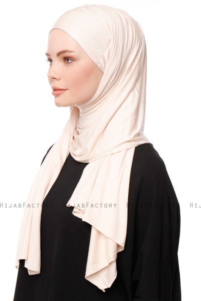 Asya - Lys Beige Praktisk Viskos Hijab