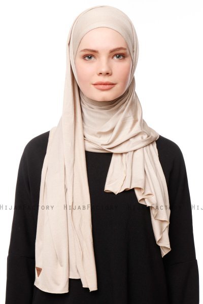 Asya - Lys Taupe Praktisk Viskos Hijab